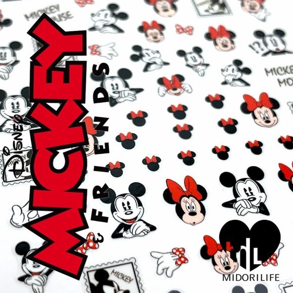 Disney Other - DISNEY (Minnie & Retro Mickey Mouse) Fingernail Sticker Manicure Decals